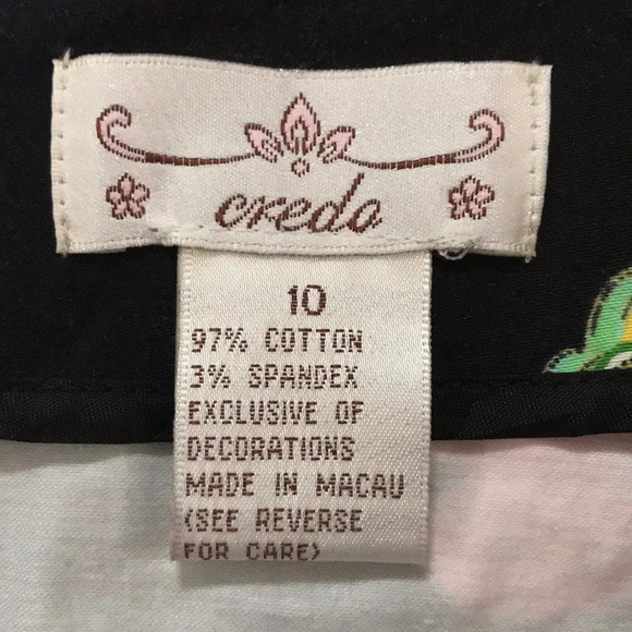 Credo black butterfly print skirt with sequins - Picture 5 of 6